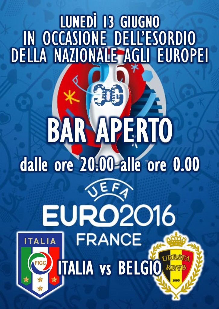 Locandina EUROPEI Italia vs Belgio